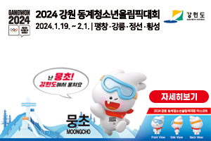 2024강원 동계 청소년올림픽대회
2024.1.19-2.1. 평창·강릉·정선·횡성